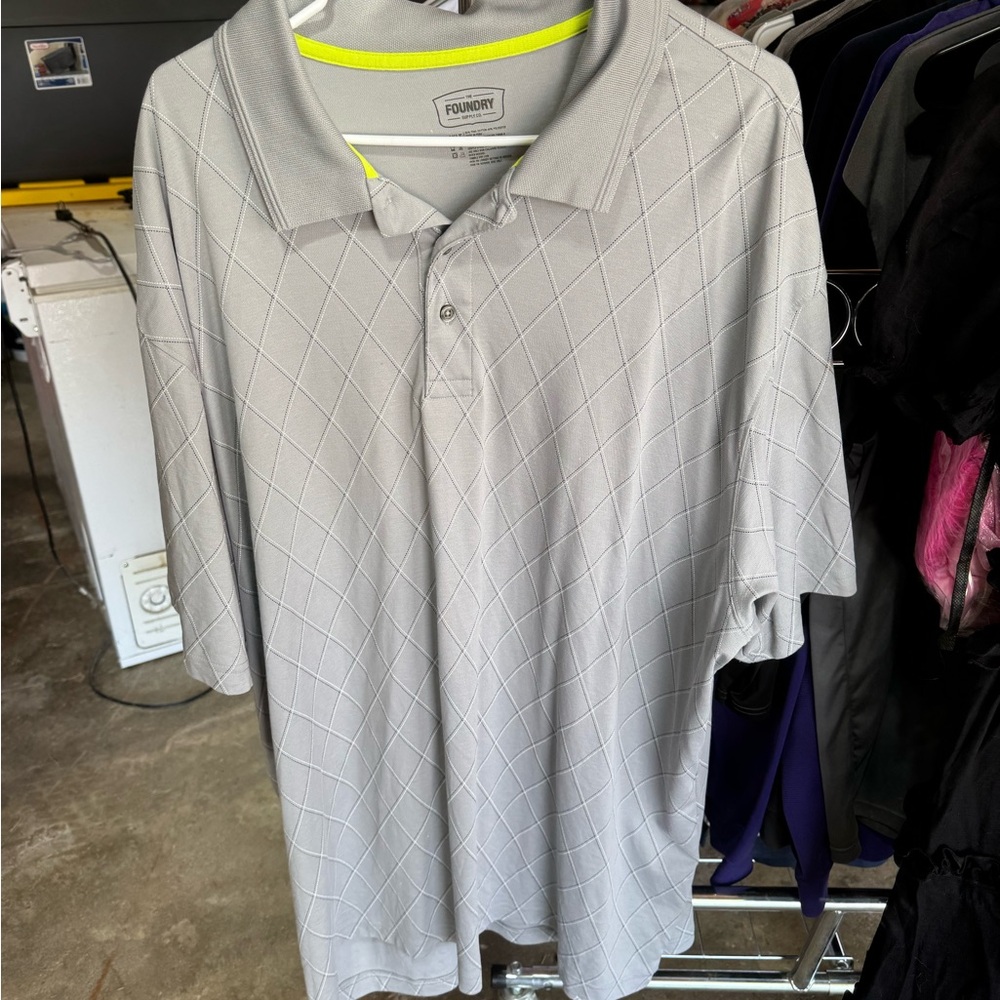 The Foundry Supply Co. Men's Light Gray Polo Shirt